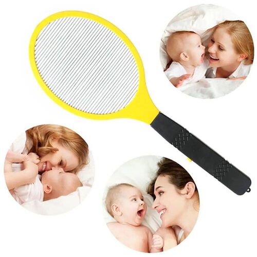 Mosquito Electric Racket Fly Swatter Fryer Flies Cordless Ba