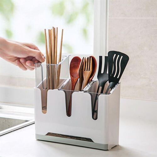 Knief holder tube spoon storage box rack kitchen cutlery org