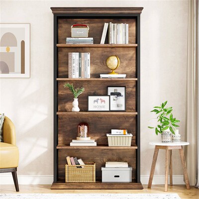Tribesigns 6-Tier Bookcase, 71 Inches Industrial Bookshelves