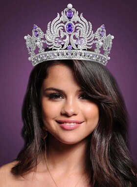 European Luxury Big Cubic Zirconia Wedding Round Tiaras Saud