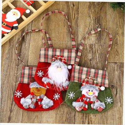 Cartoon Christmas goodie bag Gift bag Christmas tote bag
