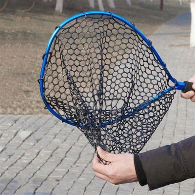 Aluminum Alloy Fishing Net Soft Rubber Mesh Fishing Landing
