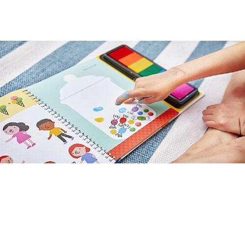 Usborne Children Fingerprint Books with Rubber Stamp Ink Pad