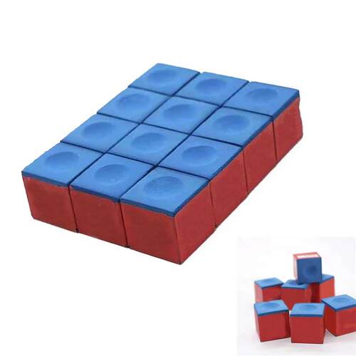 12Pack Pool Cue Chalk Cubes Table Billiards Stick Bulk Suppl