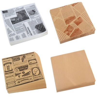 Kraft Wax Paper Oilpaper Nonstick Bread Burger Fries Basket