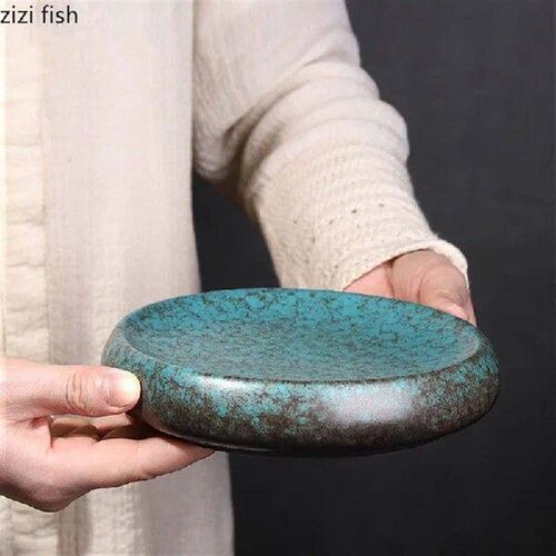 Retro Kiln Changes Ceramic Dinner Plate Creative Household