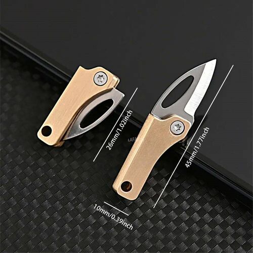 Multi-functional Brass Magnetic Knife Sharp Pocket Key Chain