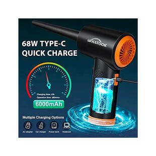 60000 RPM Cordless 3-speed Air Duster Compressed Blower Elec