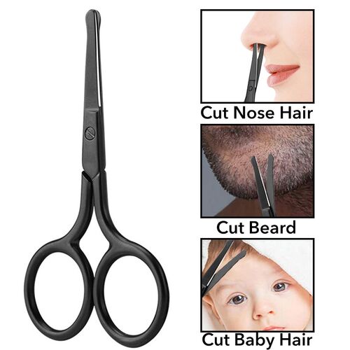 1Pc Stainless Steel Nose Hair Mini Small Scissors Eyelash Fa