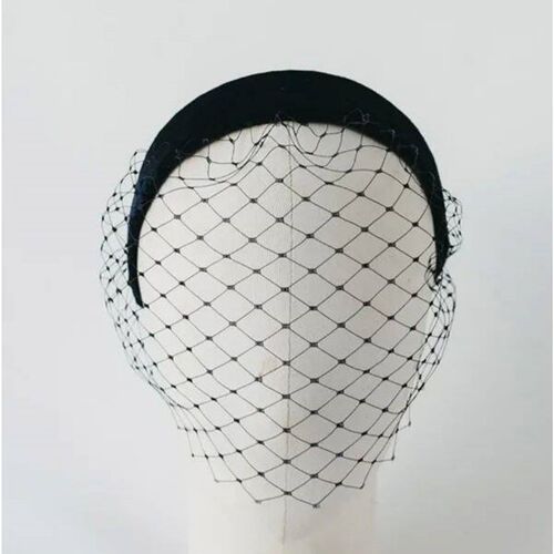 Wedding Masks Black Veil Headband Black Fascinator Birdcage