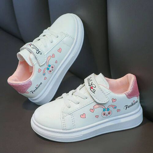 Girls White Shoes Spring Boys Anti-skid Solid Soled Stella