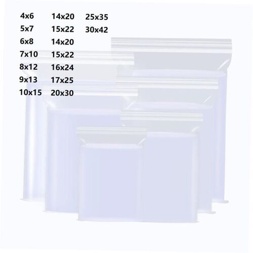 Zip Lock Plastic Bags Transparent Packaging Poly Ziplock Bag