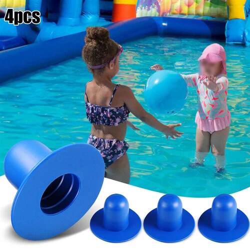 4pcs Blue Or Black Plastic Swimming Pool Wall Plugs Swimming