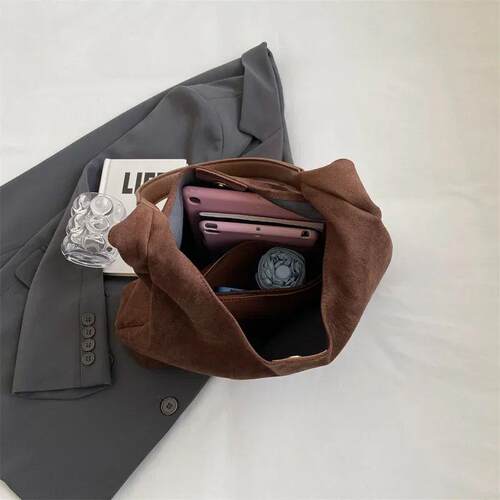 Autumn and Winter Vintage Womens Bag Large Capacity Suede S