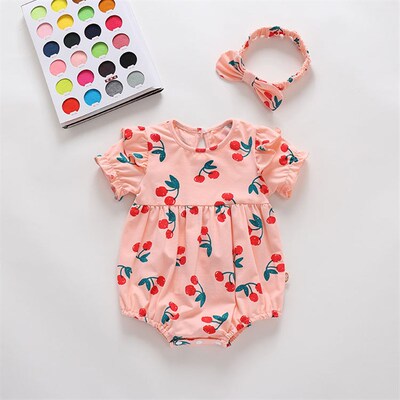 Newborn Girls Spring Autumn Princess Romper Onesie Crawling