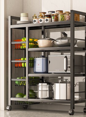 Kitchen storage rack bathroom Shelf Trolley iron shelves
