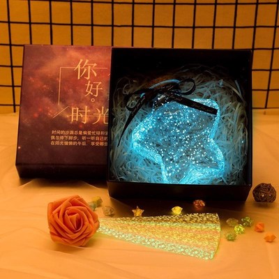 印花彩色渐变星星纸夜光星星瓶幸运星折纸条许愿星创意礼品