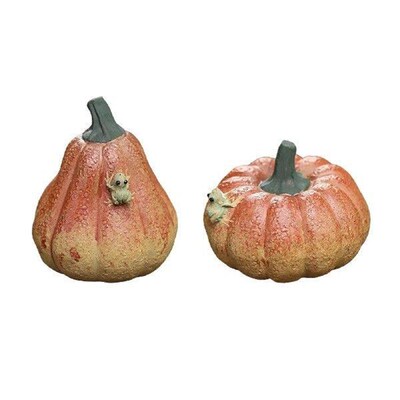 Frog Pumpkin Statue Art Craft Decorative Centerpiece Ideal