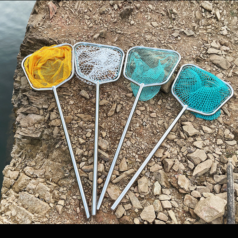 不锈钢抄网加厚一体捞鱼网超结实打鱼鱼捞渔具网兜抄鱼网大号