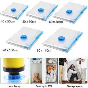1/5Pcs Vacuum Storage Bags,Space Saver Bag With Pump,Vacume