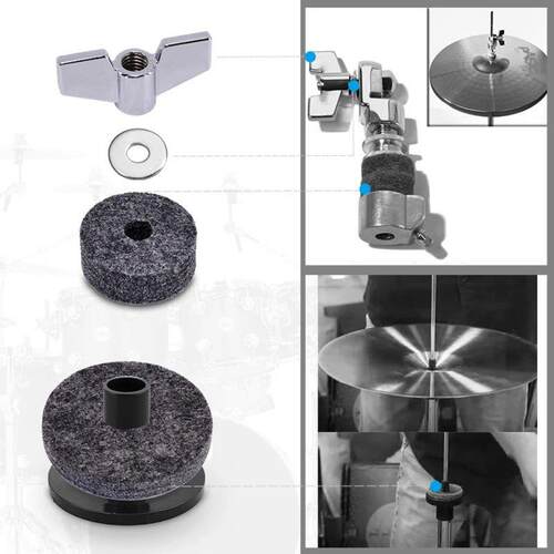 18pcs Drum Accessories Set Black Drums Replacement Felt Set