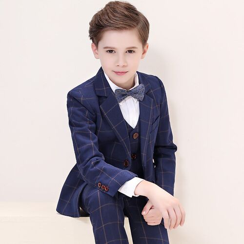 Kids Boys White Blazer Vest Pants 3PCS Set Children Baptism