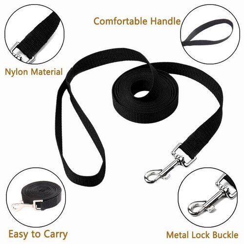 Long Strong Nylon Dog Leash 10m 15m 20m Pet Training Leash F