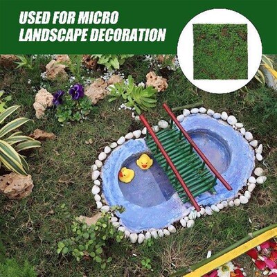 Simulated Moss Lawn Artificial for Landscaping Fake Grass