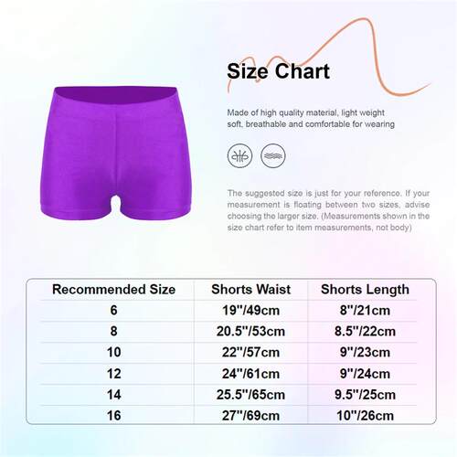 Kids Girls Dance Shorts Ballet Yoga Figure Skating Bottoms 6