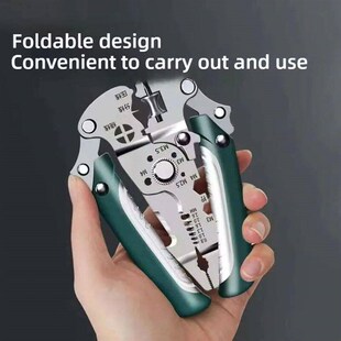Multifunctional folding electrician wire stripping and cutti