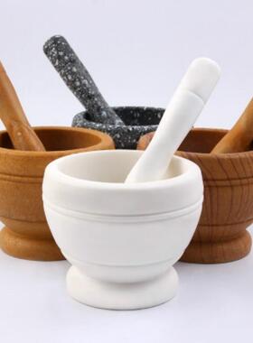 Resin Mortar Pestle Set Garlic Herb Spice Mixing Grinding Cr