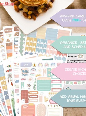 Planner Stickers 24 Sheets 1700 For Diary Stickers Notebook
