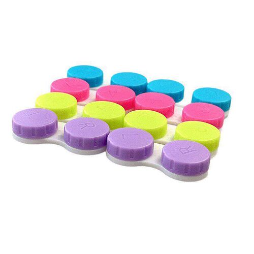 5/10 pcs lot Colored Contact Lenses Case L+R Contact Lens Ca