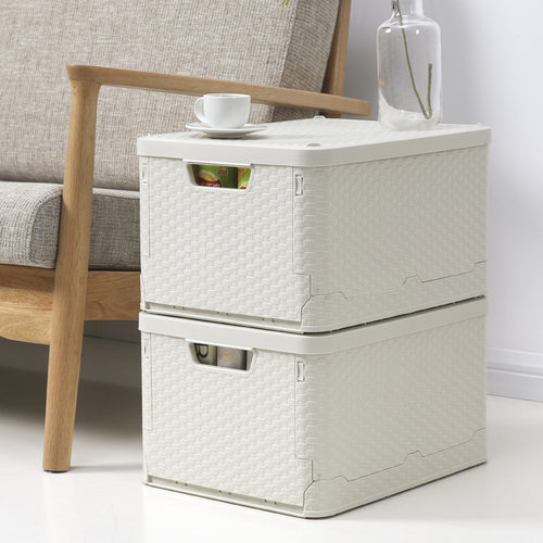 Car carrying rattan childrens toy storage box clothes stora