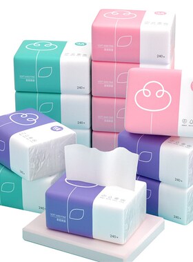 Facial Tissue Napkin Paper 4 Ply Scentless 60 Count 10Packs