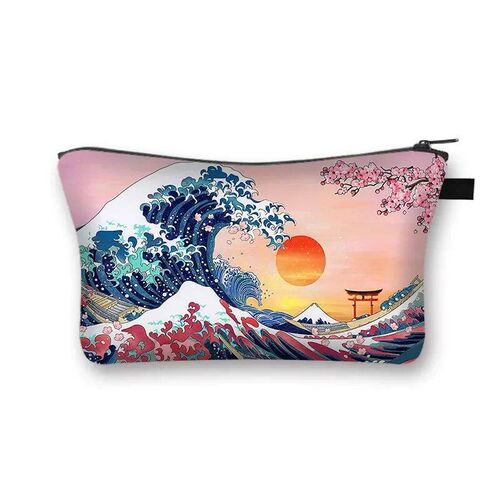 The Big Wave of Kanagawa Cosmetic Case Starry Night Women Me