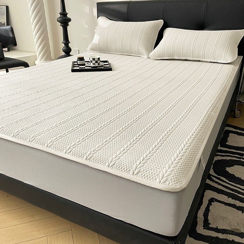 月光巴士夏季冰豆豆提花类凉感软席床笠款冰丝凉席可机洗空调席,床上用品,冰丝席,淘宝优惠券,粉丝福利购,淘宝优惠卷