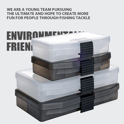 5 Grids Compartments Organizer Container Visible Plastic Fis