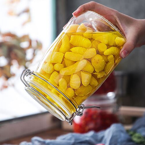 kitchen food glass storage cans jar seal pot bottle large