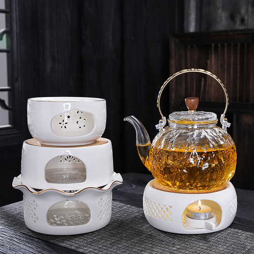 蜡烛温茶炉陶瓷底座保温炉加热煮茶炉温酒暖茶器烘茶围炉小型火炉