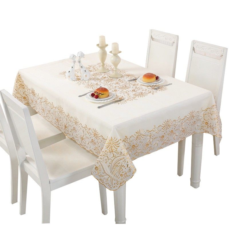 PVC餐桌烫金桌布防水防油免洗耐高温长方形欧式客厅家用茶几桌垫,居家布艺,桌布,淘宝优惠券,粉丝福利购,淘宝优惠卷