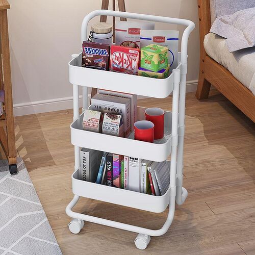 Trolley storage rack landing kitchen bathroom mobile snack