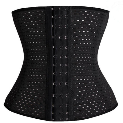 Women Latex Waist Trainer Body Shaper with Zipper Cincher Co