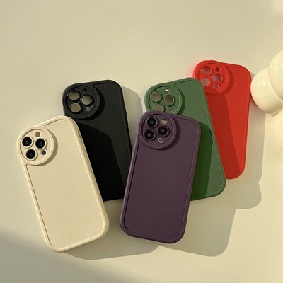 Soft Square Liquid Silicon Case Cover for Iphone 15 14 13 12