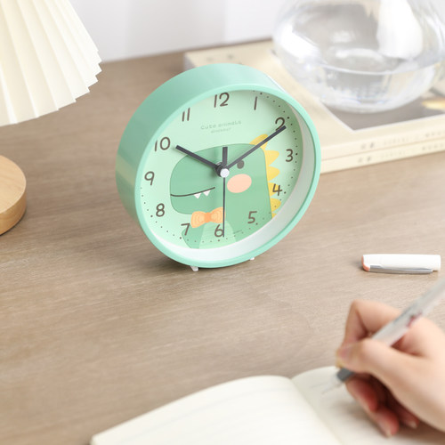 卡通台式小时钟家用座钟客厅坐钟表静音台钟儿童房摆件免打孔挂钟