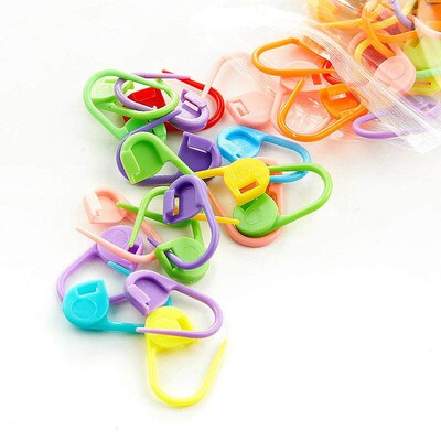 50-500pcs Mix Color Plastic Resin Small Clip Locking Stitch