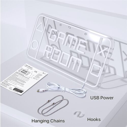 Led Game Room Neon Signs Dimmable Neon Lights for Bedroom Wa