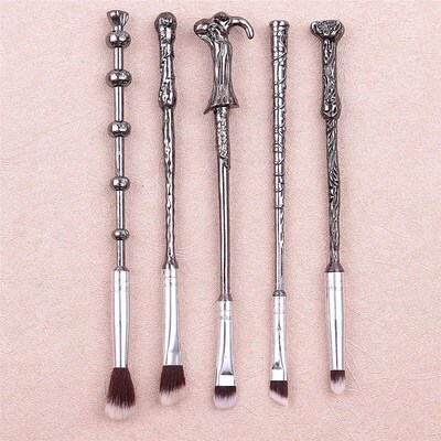 5pcs Magic Wand Metal Handle Makeup Brushes Professional