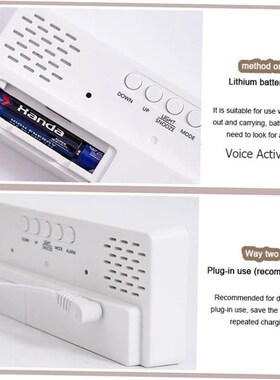 Smart LED Clock Bedside Digital Alarm Clocks Desktop Table E