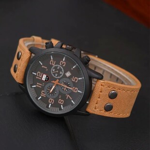 4PCS Bracelet Men Milita Sports For Mens Fashion Set Watches